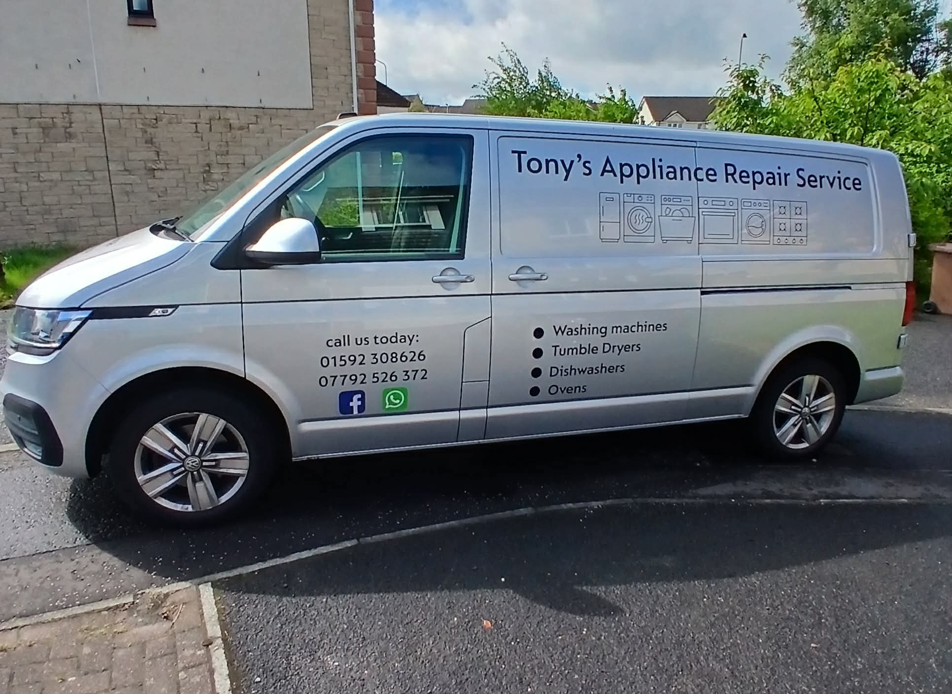 Tony's Appliance Repair Service van